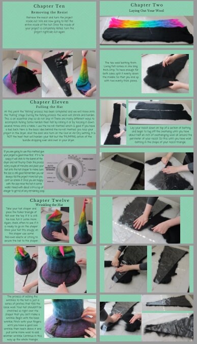 PDF Felting Tutorial. Felted Witch Hat 