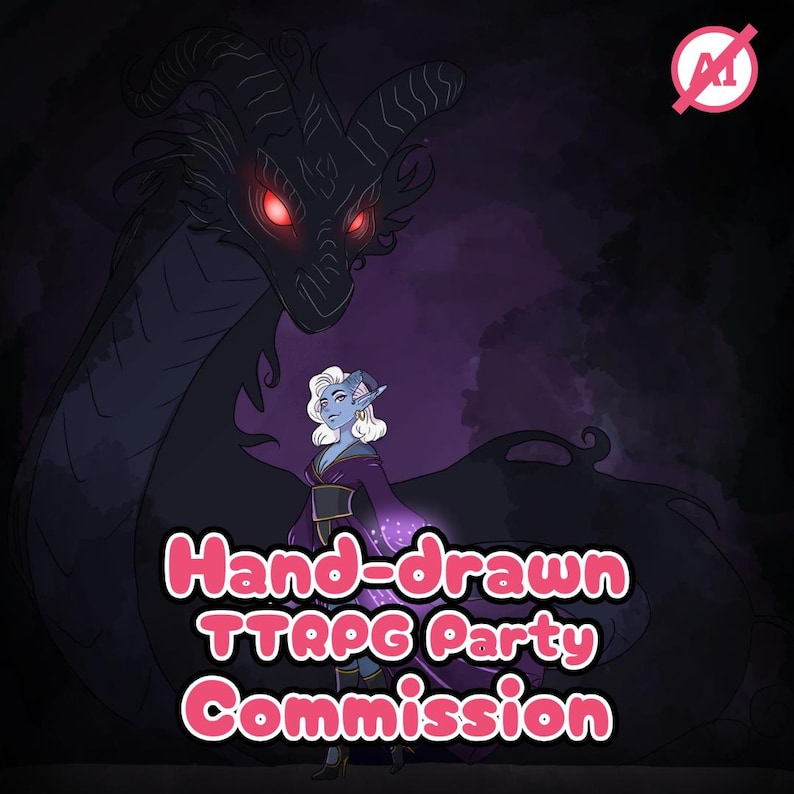 Custom Full-body Party Character Illustration – 5-person Dnd Group ...