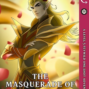 Feywild D&D One-Shot Adventure | Maskerad av krossade hjärtan | Utskrivbara kartor, tokens | Digital TTRPG-nedladdning