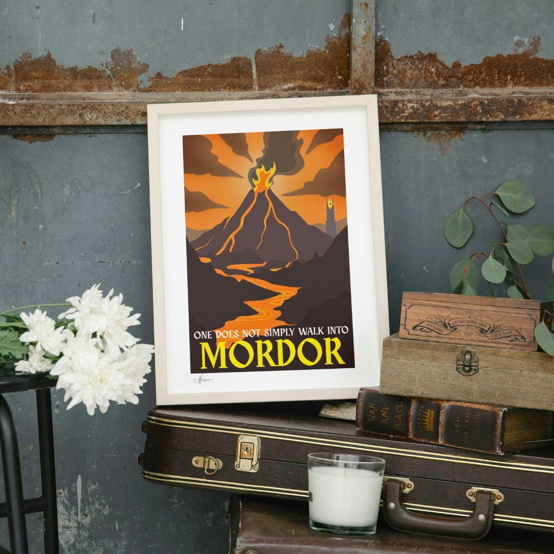 Mordor Art Print: Lord of the Rings Fiery Fantasy Decor (A4 PDF Digital ...