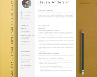 Professional ATS Resume Template with photo word, Google Doc, Modern Executive Resume, Editable Resume for Job Seekers, ATS Resume, CV 2025