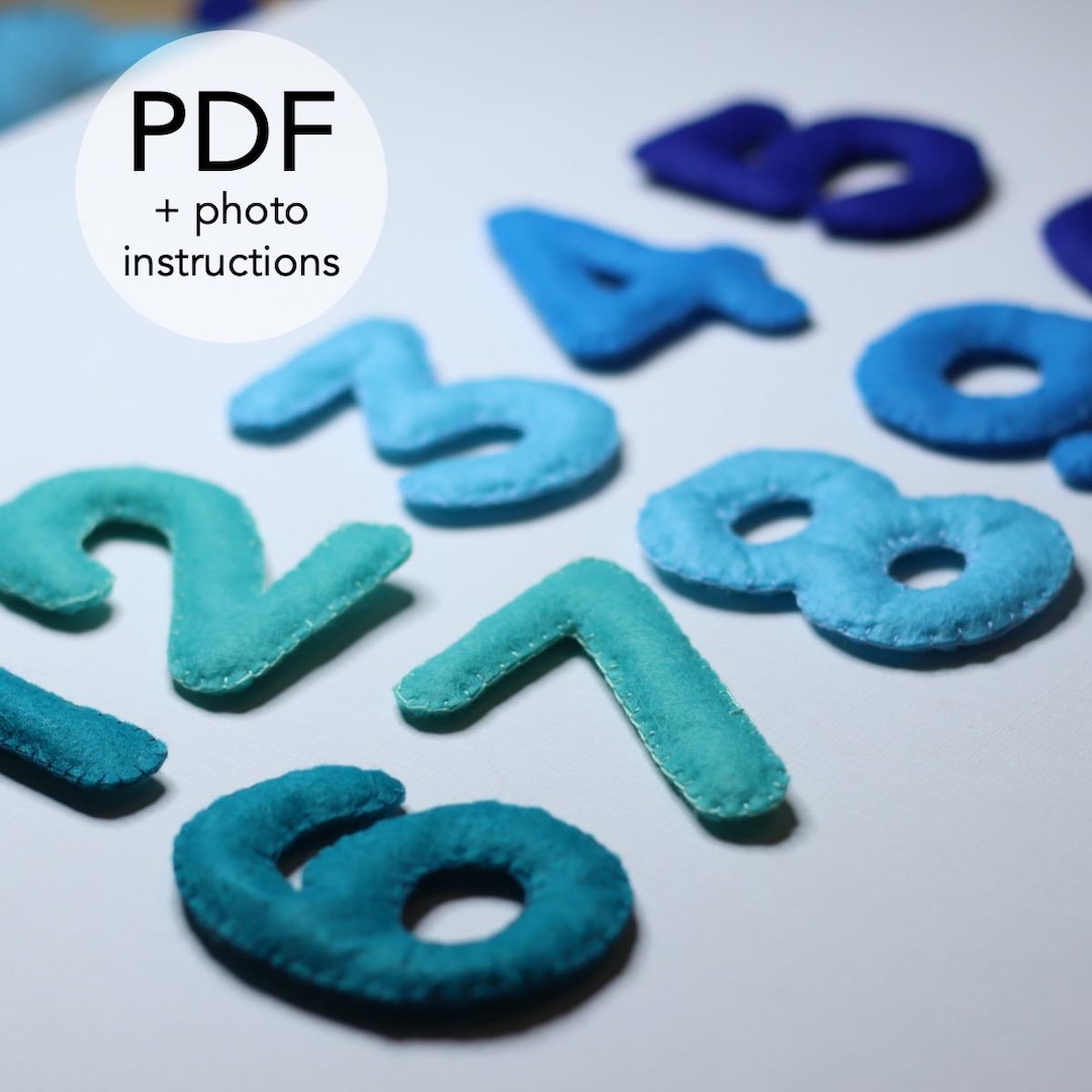 Numbers Sewing Pattern | Simple Instructions Digital PDF Gift Template ...
