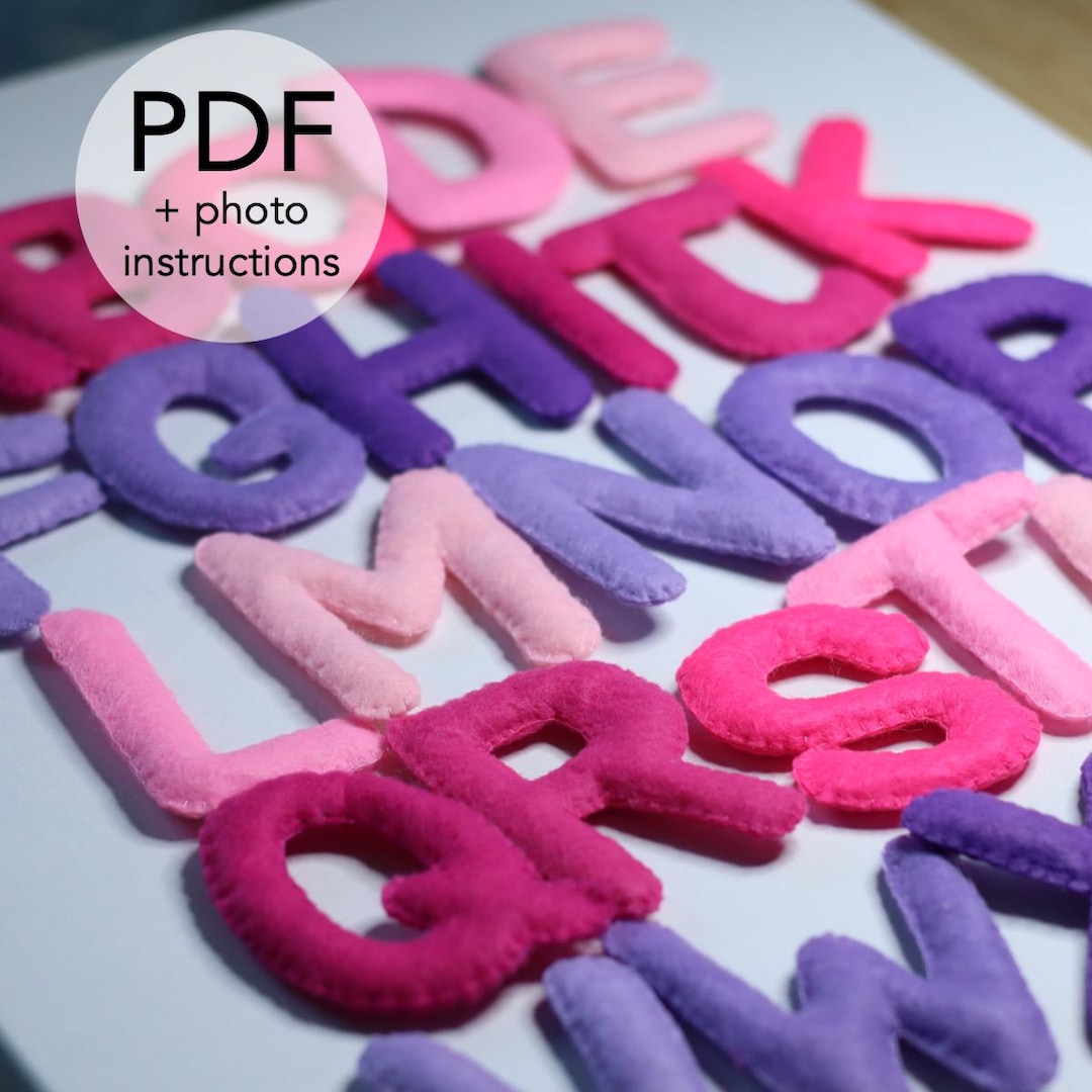 Sewing Pattern Lettering Letters Sewing Pattern | Simple Instructions Digital PDF Gift Template ...