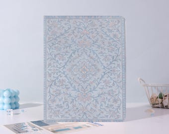 Funda para iPad con estampado azul vintage para iPad A16 Air 7/6/5 2026/25 11" 13", iPad Mini 5/6, iPad Pro 11" 13", iPad 5-11th 10.9", Regalo personalizado