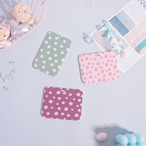Pretty ID Holder,Name Card Holder,Custom Badge Holder for Office,School and Work,Card Protector,add on for lanyard,Hard Plastic,Teacher Gift