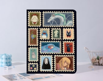 Funda para iPad con diseño de Ghibli para iPad A16 Air 7/6/5 2026/25 11" 13", iPad Mini 5/6, iPad Pro 11" 13", iPad 5-11th 10.9", Regalo personalizado