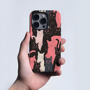 Samsung Cute Kitten Phone Case, iPhone Animal Lover Collage, for iPhone 16 15 14 13 12 11 Pro Max X 8 7 and Samsung S25 S24 S23 S22 Ultra