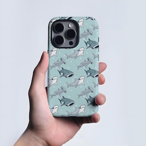 Watercolor Shark Phone Case Cover for iPhone 16 15 14 13 12 Pro Max Case - Samsung Galaxy S25 S24 S23 S22 Ultra MagSafe Case For iPhone