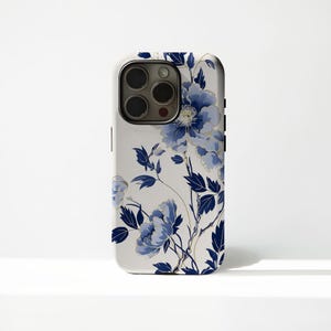 Pfingstrose Blume Handyhülle, Bule Wildblumen Floral Kunstvolle Vintage Hülle, Frühling Blüte Samsung Galaxy Design, Sommer botanische, Garten, Muttertag