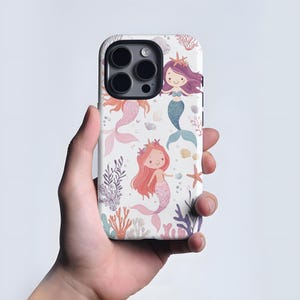 Mermaid Phone Case Sirena Cover ,ough Phone Case For iPhone 16 15 14 13 12 11 X XS Samsung S25 S24 S23 S22 S21 S20 S10 Beach Aesthetic