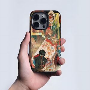 Anime Aesthetic Case in einem farbenfrohen Otaku Art Design für iPhone 16, 15, 14, 13, 12, 11 Plus Pro Max und Samsung Galaxy S25, S24, S23, S22 Ultra