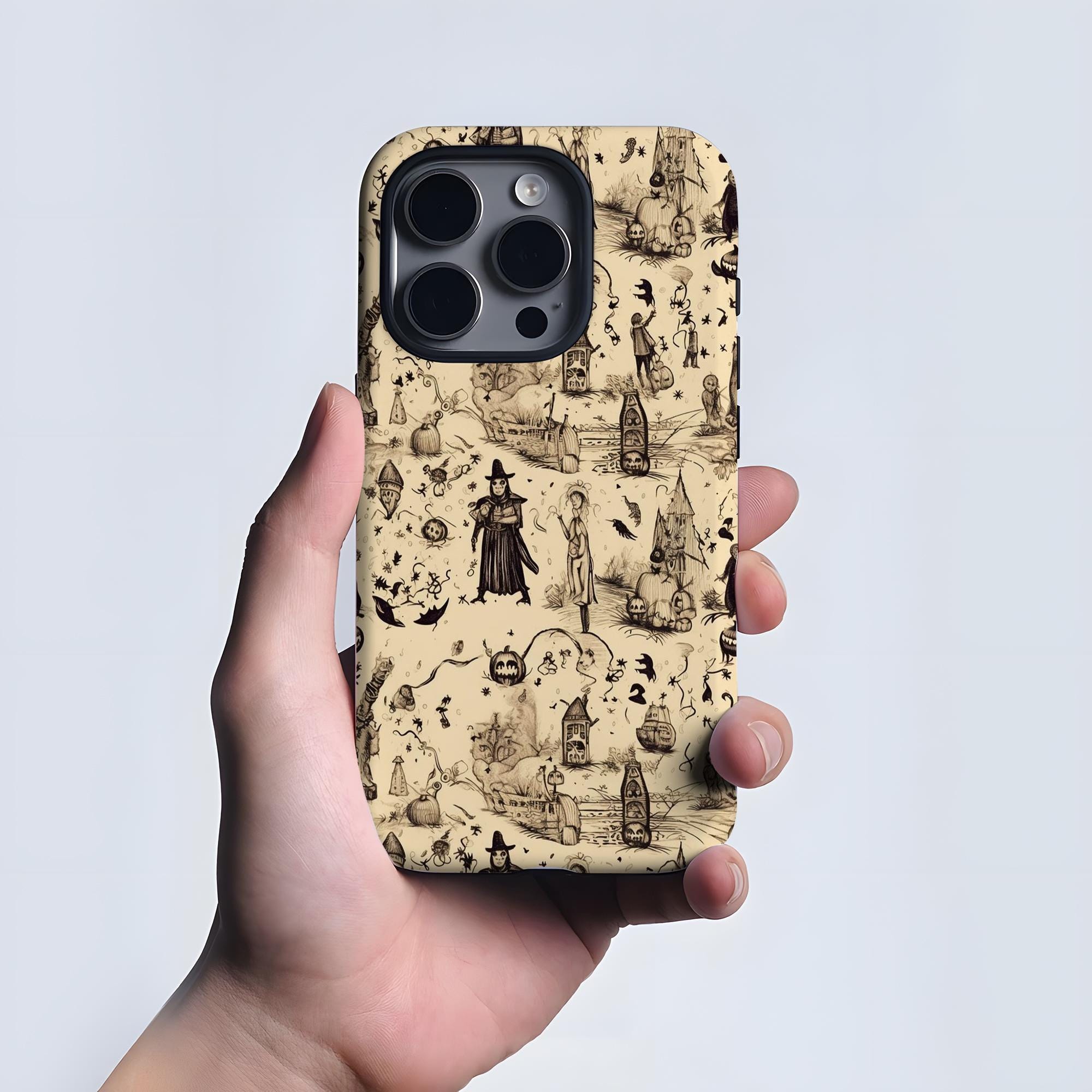 Halloween Phone Case, Ghost Phone Case, Gift For Halloween Lover, Fall Phone Cases, Pumpkin Phone Case, Black Phone Cover, Spooky Season