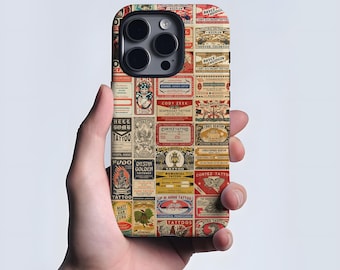 Vintage Scrap Collage Phone Case For iPhone 16 15 14 13 Pro Max 12 Mini XR 7 8 SE 2022 Galaxy S25 S24 Newspaper Stickers Case Collage Cover