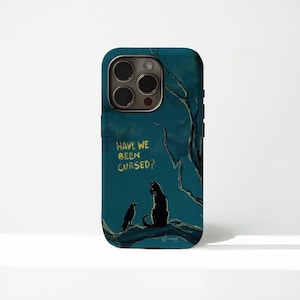 Coque de portable chat noir - Coque esthétique Japan Kitty Art pour iPhone 15 Pro Max, 14, 13, 12, 11, Plus, Samsung S23 Ultra, S22, S21 Chain Cover