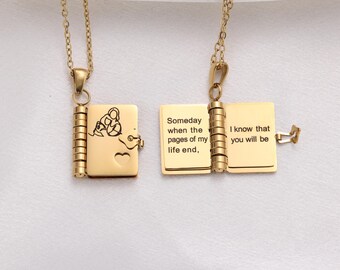 thumbnail image 2 of To My Granddaughter Book Necklace – Personalized Mini Message 2 of 12