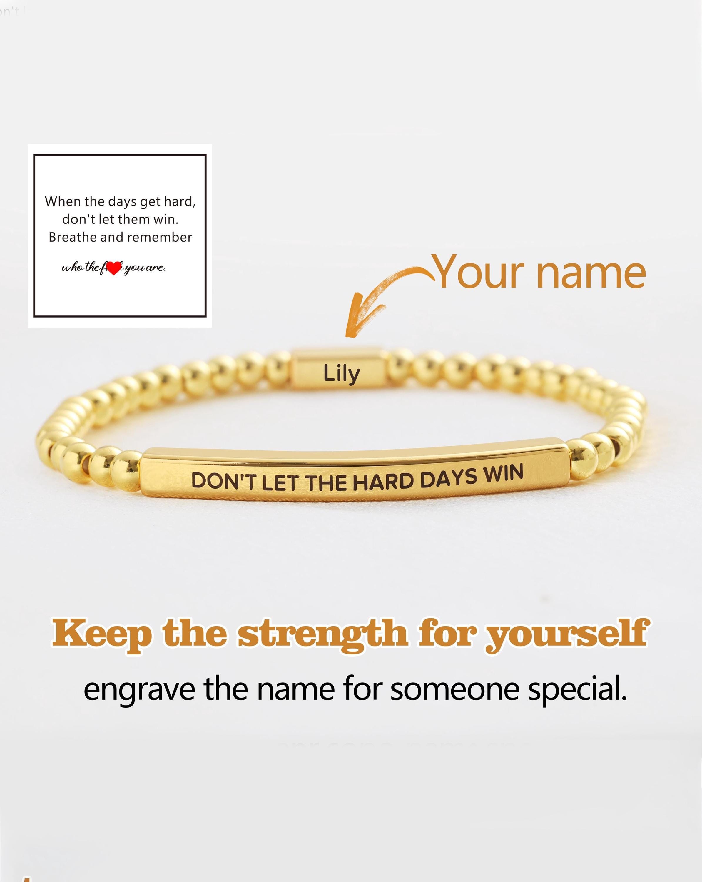 t Let The Hard Days Win, Unisex Gevlochten Armband, God is