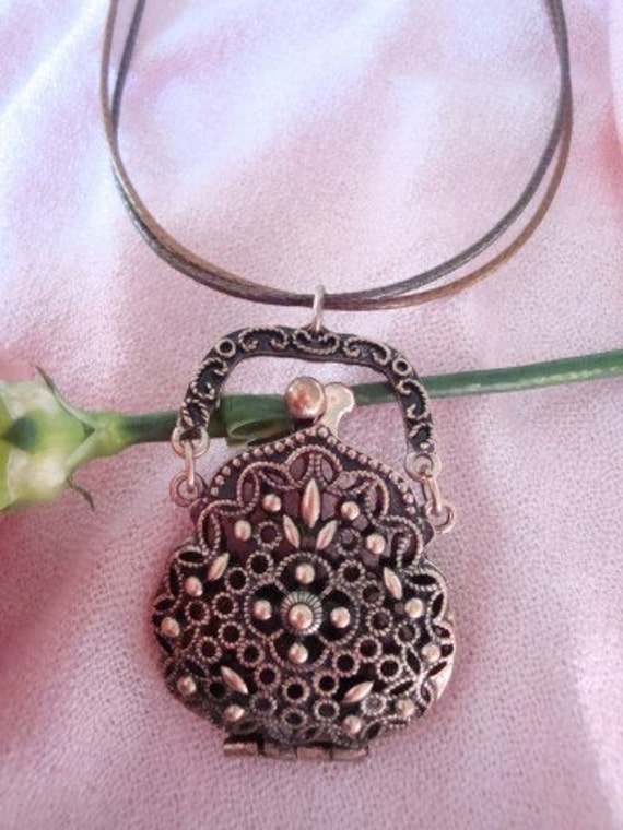 Items similar to Necklace Pretty Purse. Stunning, Different and Unique