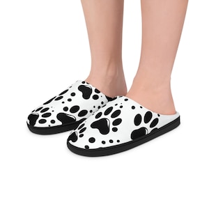 Cozy Pet Paw Print Slippers, Cute Animal Lover Gift, Home Comfort Footwear, Winter Essentials, Dog Cat Lovers Slippers
