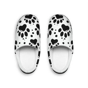 Cozy Paw Print Slippers, Men&#39;s Indoor Slippers, Gift for Pet Lovers, Relaxing House Shoes, Cute Animal Slippers