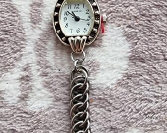 Reloj con correa de malla metálica hecha a mano - Media persa 25 cm