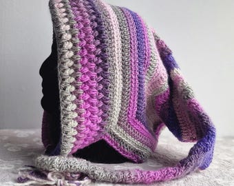 Capucha de duendecillo de mezcla de lana hecha a mano