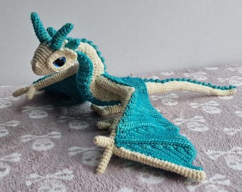 Wyvern de lana merino articulado - Verde menta