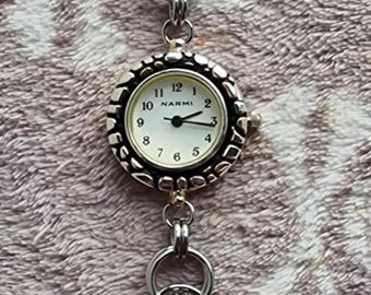 Reloj con correa de malla metálica hecha a mano - Casco de 19 cm