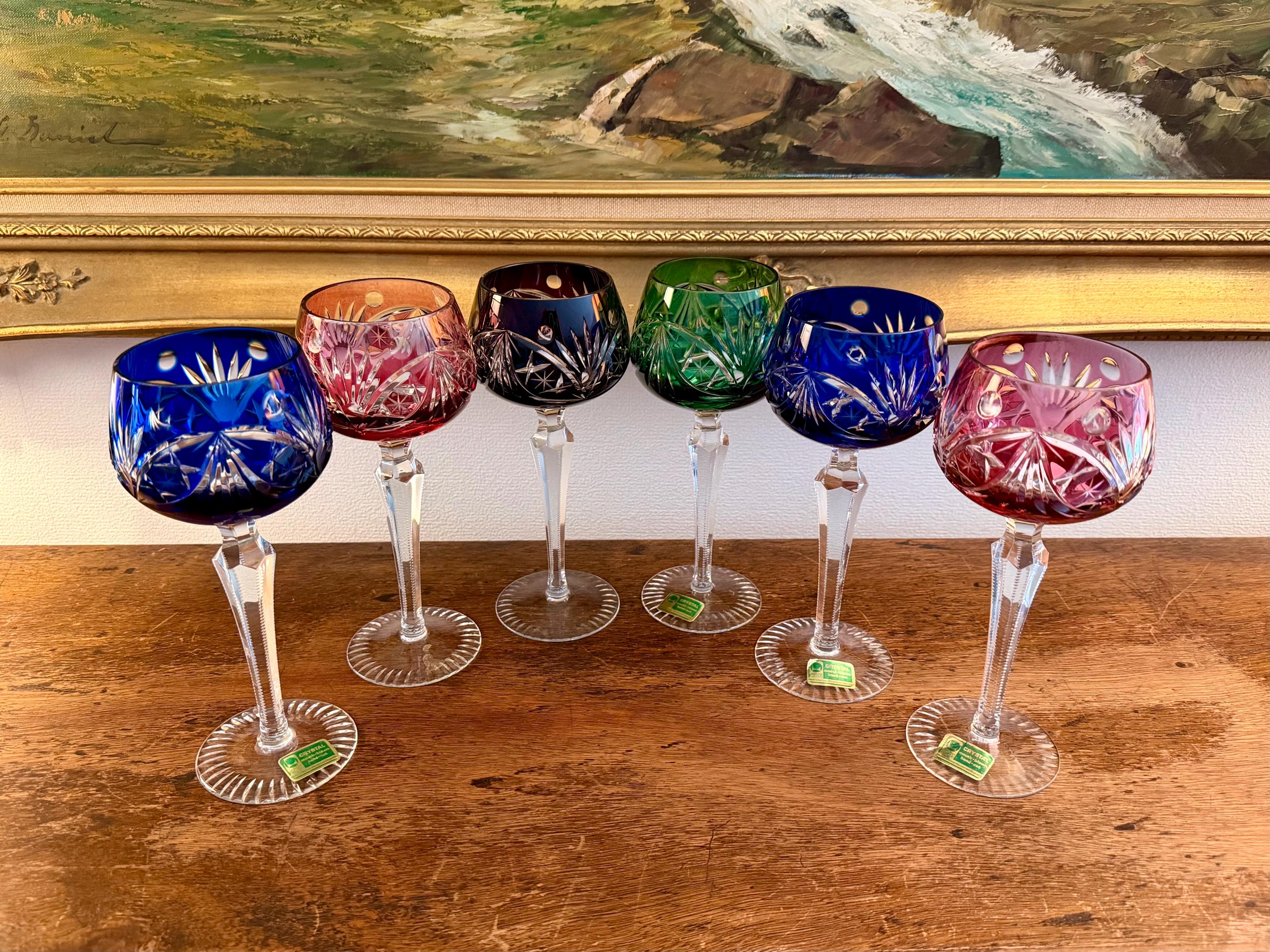 Vintage bunte weingläser