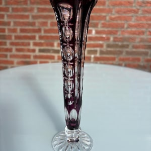 Vaso in cristallo al piombo Nachtmann vintage – vetro tagliato a mano e sovrapposto, anni &#39;70
