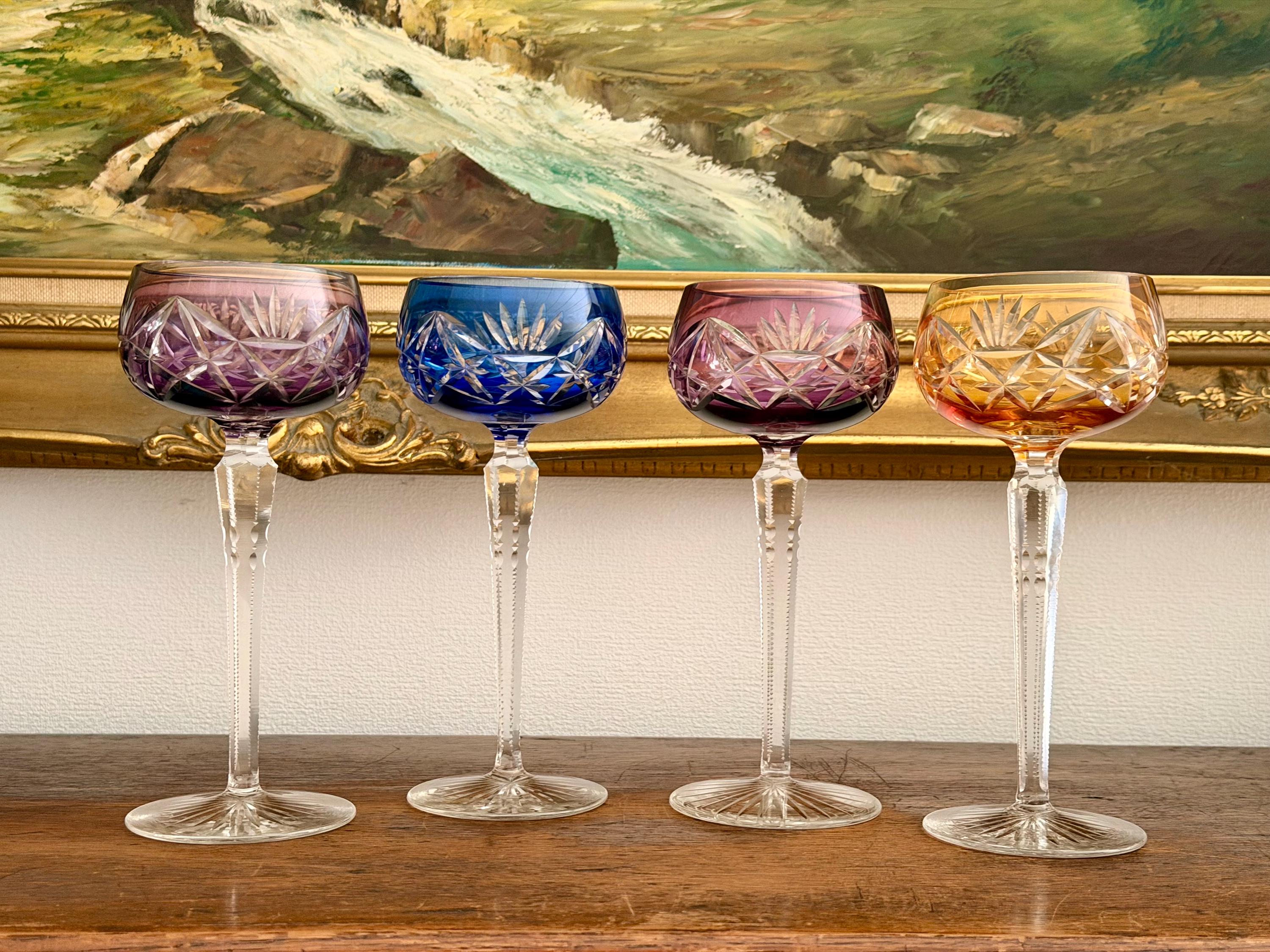 Crystal wine glasses