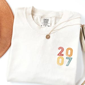 Custom birth date shirt, 2000s born shirt 18th bday shirt, Turning 18 shirt custom birth year tee, 00s retro 2007 shirt 18th birthday tee