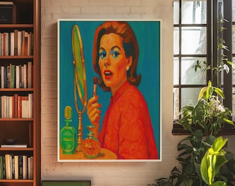 Retro 60s Makeup Art Print: Bold Pop Art Glam (Digital Download)