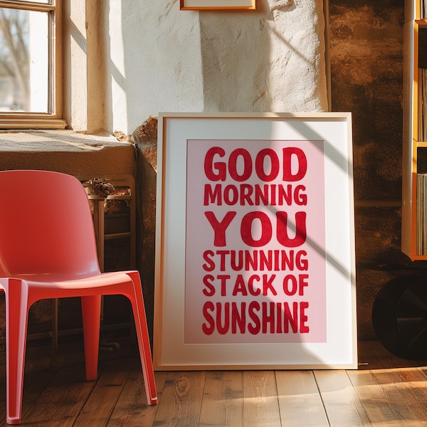 God morgon solsken-tryck: Djärv dopamindekor (digital nedladdning)