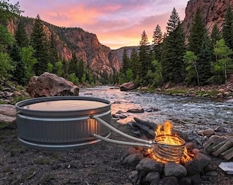 Wood fire hot tub and pool heating coil kit (1 1/4 inch coil and stainless steel hoses)