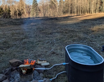 Wood fire heated hot tub coil kit