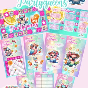 Savings game Partyqueens with lots of accessories and promotions Budget big savings game A6 Binder