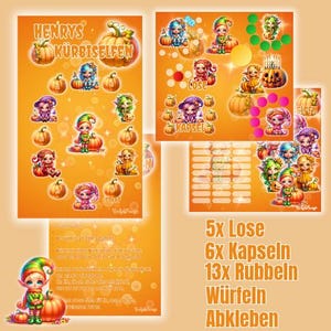 Henry&#39;s Pumpkin Elves savings game with lots of accessories and promotions Budget large savings game A6 Binder