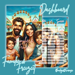 Dashboard Family and Leisure Cover Sheet Divider Budget for the A6 Binder printed with Tracker Budgeting Envelope Method