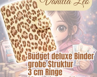 Vanilla Leo Budget Franzi Deluxe Binder coarse texture A6 large rings 3 cm