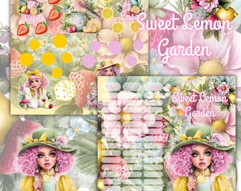 Klappkarte Sweet Lemon Garden Sparspiel Sparchallenge A6 Binder