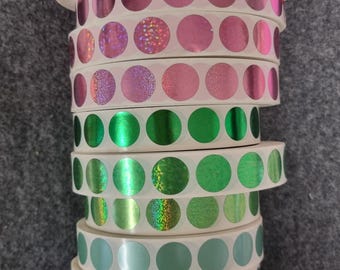 50 scratch-off stickers, 12 mm, assorted colors, BudgetFranzi