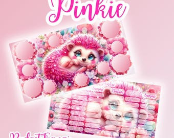 Mixchallenge Sparchallenge Pinkie Hedgehog Gioco di risparmio sul budget Gratta e perdi Raccoglitore A6