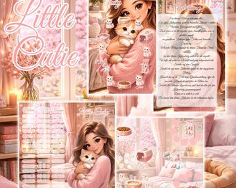 Sparspiel Little Cutie mit viel Zubehör und Aktionen Budget großes Sparspiel A6 Binder