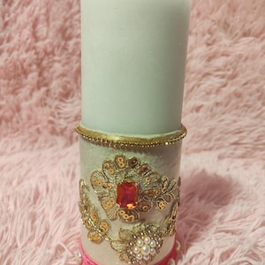Elegant Decorative Candle with Removable Velvet Cover
