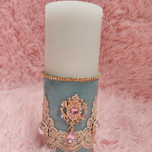 Elegant Decorative Candle with Removable Velvet Cover