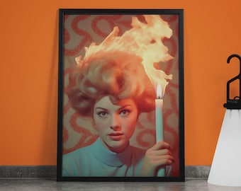 Dein Freitag ist mein Montag - 1960s Retro Surreal Kunstdruck