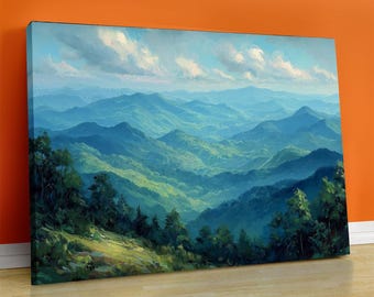 Appalachian Highlands Canvas Print: Blue Ridge Mountain Landscape Art