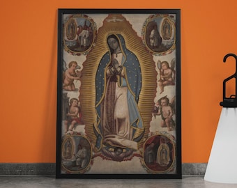 Our Lady of Guadalupe Art Print: Virgin Mary Canvas, Religious Gift