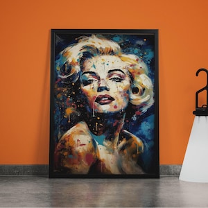 Marilyn Monroe Pop Art Canvas Print: Modern Colorful Portrait