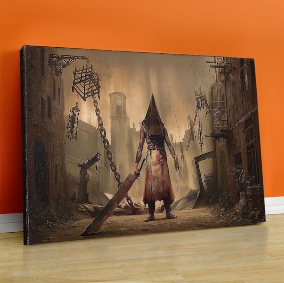 SILENT HILL f キャンバスアート Silent Hill Pyramid Head Canvas Print | Horror Game Wall Art - Etsy
